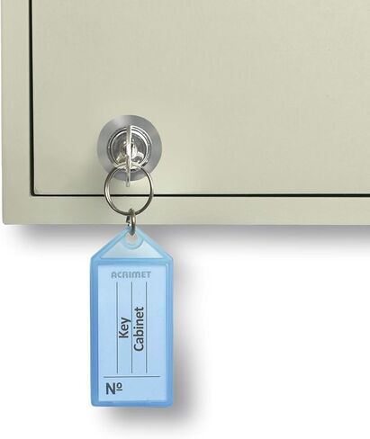 Acrimet Key Cabinet Organizer 128 Positions with Lock (Wall Mount) (128 Multicolored Tags Included) (Beige Cabinet) in Saudi Arabia