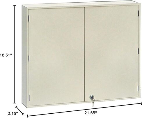 Acrimet Key Cabinet Organizer 128 Positions with Lock (Wall Mount) (128 Multicolored Tags Included) (Beige Cabinet) in Saudi Arabia