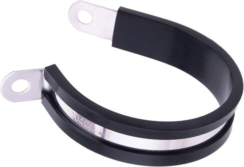 HOLYBEAR 20 قطعة 3/8 بوصة مشبك كابل من الفولاذ المقاوم للصدأ، مشبك معزول مبطن بمطاط السيليكون، مشبك أنبوب، مشبك معدني، حامل كابل، طوق أنبوب in Kuwait