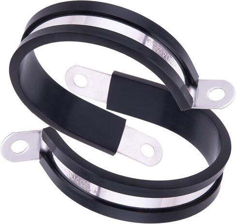 HOLYBEAR 20 قطعة 3/8 بوصة مشبك كابل من الفولاذ المقاوم للصدأ، مشبك معزول مبطن بمطاط السيليكون، مشبك أنبوب، مشبك معدني، حامل كابل، طوق أنبوب in Kuwait