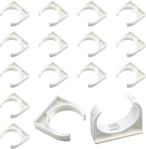 HARSKIYER 20pcs U-Shaped PVC Water Pipe Clamps, PEX Pipe Support Hangers U-Hook PEX Holder Clips Socket Fit for 25mm OD, Compatible with 3/4" ID PVC Pipe in Saudi Arabia