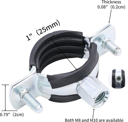 10 PCS Split Ring Pipe Hanger Heavy Duty Adjustable Pipe Bracket Clamp Wall Ceiling Mount Pipe Support ID 1 1/4 inch(32mm) in Kuwait