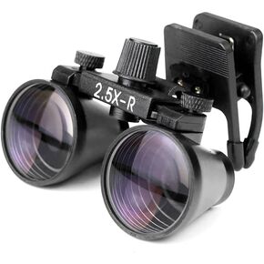 Magnification Binocular Dental Portable Clip Loupe Surgical Magnifier Medical Operation Loupe Lamp (2.5X)