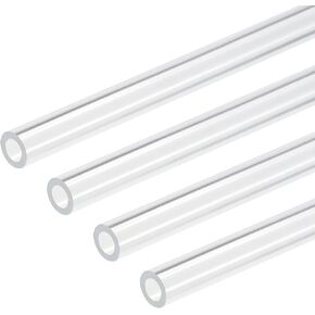 MECCANIXITY Acrylic Pipe Clear Rigid Round Tube 4mm(5/32") ID 8mm(5/16") OD 10" for Lamps and Lanterns, Water Cooling System 4pcs in Kuwait
