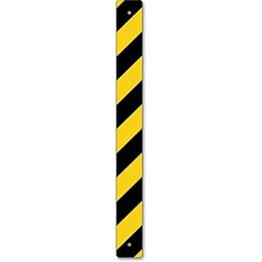 SmartSign - K-2185-DG-03x30 Reflective Sign Post Panel Sign | 3" x 30" 3M Diamond Grade Reflective Aluminum Black on Yellow in Kuwait