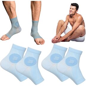 2Pairs Neuropathy Socks for Men and Women - Soothe Relief Socks for Neuropathy Pain Women - Plantar Fasciitis Socks - Anti Fatigue Compression Foot Sleeve Support Brace Sock (S, Black)