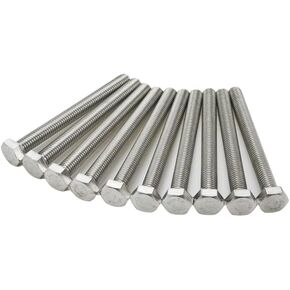 Dahszhi M8x150 Hex Bolts Stainless Steel Hex Head Screw Bolts,Screw Pitch 1.25mm Fully Threaded Hex Tap Bolts 5Pcs