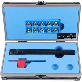 Accusize Industrial Tools 3/4'' Shank Indexable Thread Tool Set, 12Pcs Un Internal Thread Right, 0028-0284