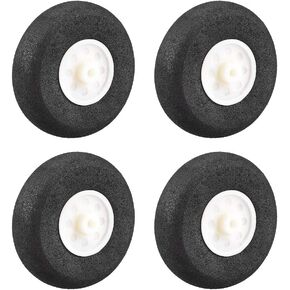 uxcell RC Airplane Wheels - 4PCS RC Airplane Aircraft Sponge Wheels 2.5 Inch x 0.12 Inch in Saudi Arabia