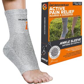 Incrediwear Ankle Sleeve – Ankle Brace for Joint Pain Relief, Sprained Ankle Support, Arthritis, Inflammation Relief, and Circulation, Ankle Support for Women and Men (Black, Small/Medium)
