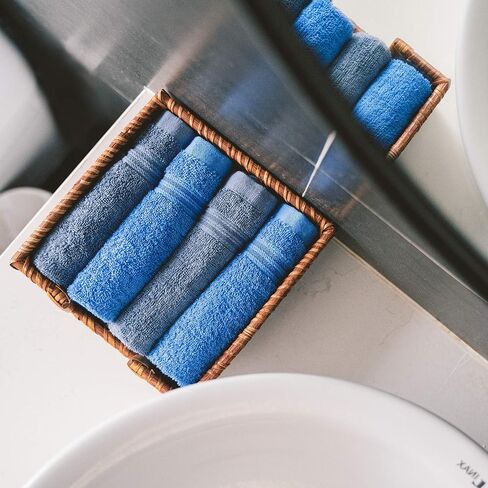 HNCmua Flat Napkin Holder - Rattan Napkin Holder - Napkin Holder for Kitchen - Rattan Paper Tray - Napkin Holder Basket - Wash Holder - Holder for Napkins - 7.87"x7.87" Flat Dinner Napkin Holder in Saudi Arabia