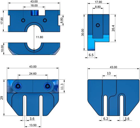 E3D V6 Volcano متوافق مع متعدد التركيب لجميع الكتل المعدنية الثابتة لـ E3D Hotend لـ CR10S Ender-3 Ender-3 PRO Ender 5 in Kuwait