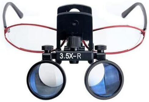 Magnification Binocular Dental Portable Clip Loupe Surgical Magnifier Medical Operation Loupe Lamp (2.5X) in Kuwait