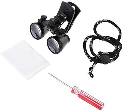 Magnification Binocular Dental Portable Clip Loupe Surgical Magnifier Medical Operation Loupe Lamp (2.5X) in Kuwait