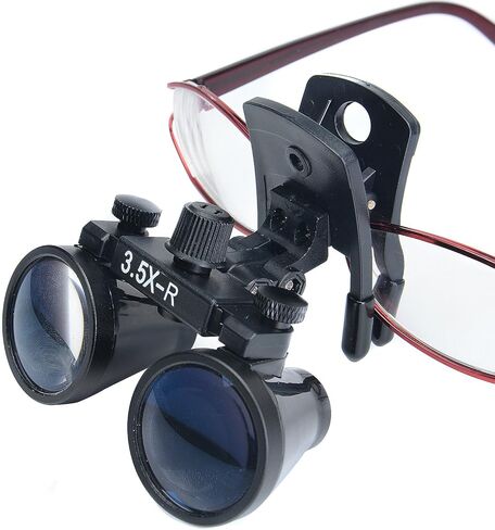 Magnification Binocular Dental Portable Clip Loupe Surgical Magnifier Medical Operation Loupe Lamp (2.5X) in Kuwait