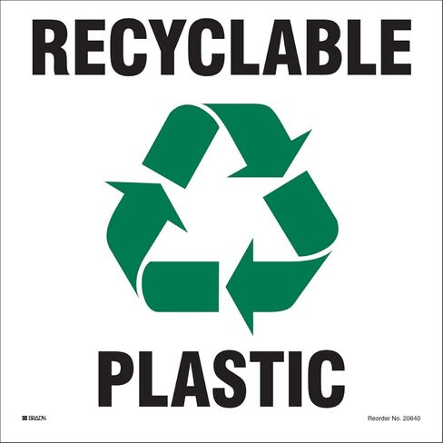 Brady Recycling and Conservation Labels, Indoor/Outdoor Industrial, Green/Black On White in Saudi Arabia