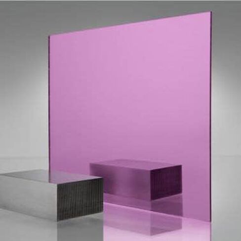 1/8" (3mm) Pink Mirror Acrylic Plexiglass Plastic Sheet 24" x 12" Nominal Size AZM Displays in Saudi Arabia