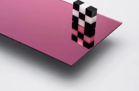 1/8" (3mm) Pink Mirror Acrylic Plexiglass Plastic Sheet 24" x 12" Nominal Size AZM Displays in Saudi Arabia