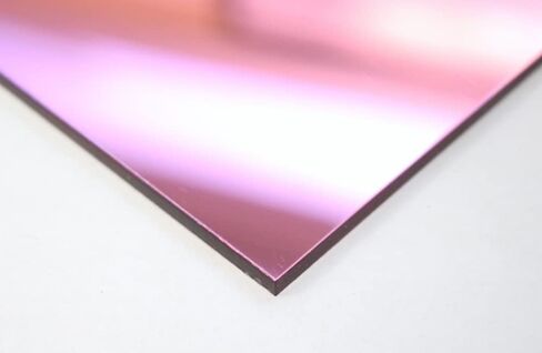1/8" (3mm) Pink Mirror Acrylic Plexiglass Plastic Sheet 24" x 12" Nominal Size AZM Displays in Saudi Arabia