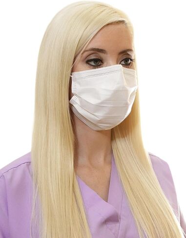 Cranberry USA R2960SI Repel 4-Ply Ear Loop Face Mask, Silver/Pearl (Pack of 50) in Saudi Arabia