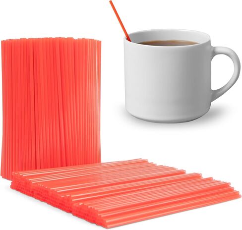 Prestee Plastic Coffee Stirrers, 4000ct, 5.5" - Plastic Coffee Straws, Coffee and Drink Stir Sticks, Cocktail Swizzle Sticks, Disposable Stir Sticks, Drinking Straws for Coffee & Cocktails (Black) in Saudi Arabia