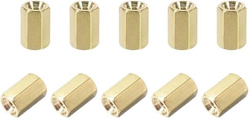 Uxcell M2.5x6mm أنثى-أنثى سداسي النحاس PCB اللوحة الأم فاصل المواجهة لطائرة بدون طيار FPV كوادكوبتر والكمبيوتر ولوحة دوائر كهربائية 20 قطعة in Kuwait