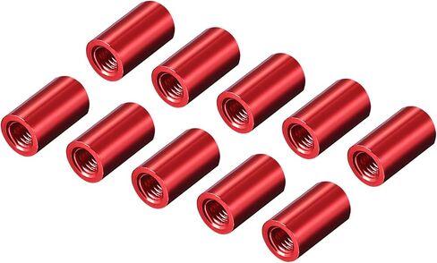DMiotech 10 عبوات M3x10mm عمود فاصل ألومنيوم مواجهات فواصل دائرية نموذج تباعد لولبي لـ RC، أحمر in Saudi Arabia