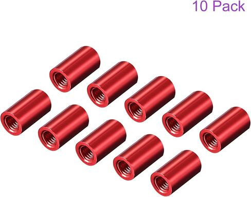 DMiotech 10 عبوات M3x10mm عمود فاصل ألومنيوم مواجهات فواصل دائرية نموذج تباعد لولبي لـ RC، أحمر in Saudi Arabia