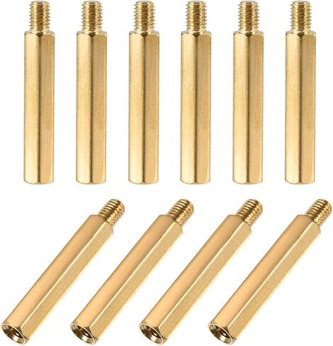 uxcell M5x10mm+7mm Male-Female Brass Hex PCB Motherboard Spacer Standoff for FPV Drone Quadcopter, Computer & Circuit Board 10pcs in Kuwait