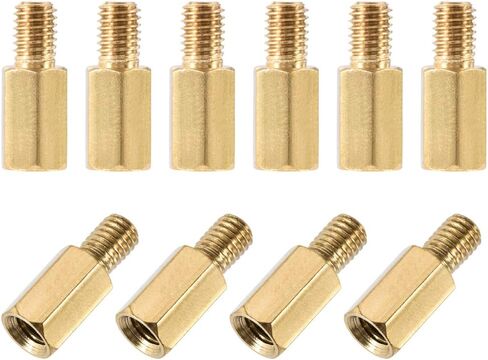 uxcell M5x10mm+7mm Male-Female Brass Hex PCB Motherboard Spacer Standoff for FPV Drone Quadcopter, Computer & Circuit Board 10pcs in Kuwait
