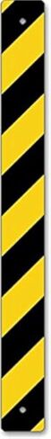 SmartSign - K-2185-DG-03x30 Reflective Sign Post Panel Sign | 3" x 30" 3M Diamond Grade Reflective Aluminum Black on Yellow in Kuwait