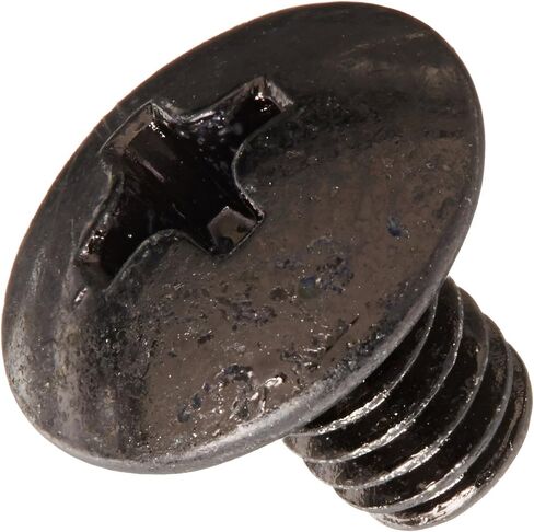 Small Parts 0804MPTBZ Steel Truss Head Machine Screw, Black Zinc Plated Finish, Meets ASME B18.6.3, #2 Phillips, #8-32 Thread Size, 1/4" Length, Fully Threaded, Imported (Pack of 100) in Saudi Arabia