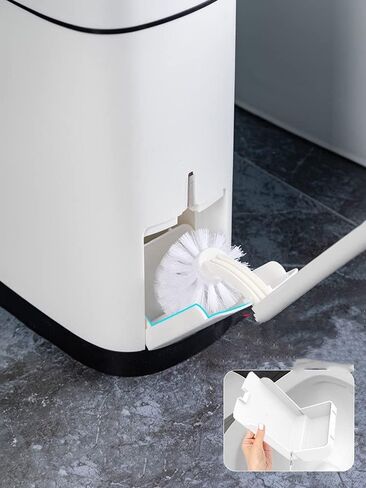 كيه ال جي او سلة مهملات بلاستيكية رفيعة سعة 14 لتر مع غطاء، سلة نفايات مزدوجة الاسطوانة سعة 3.7 جالون، سلة مهملات مستطيلة الشكل للحمام وغرفة النوم والمطبخ والمكتب، ابيض in Kuwait