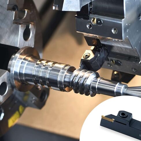 1/2" MWLNR Heavy-Duty Lathe Turning Tool Set (7pcs), Nitrided Anti-Chatter Shank, Optimized for Hardened Steel & Tough Alloys, 6-Edge Economy WNMG Inserts in Saudi Arabia