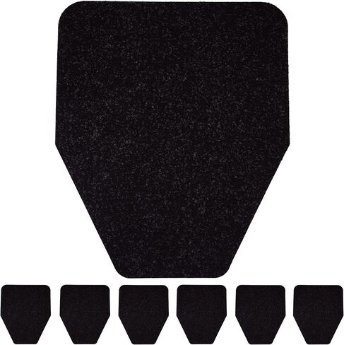 Durable Black 6-Pack Non-Slip Floor Urinal Mats - Odor-eliminating and Disposable Commercial Urine Pads for Men's Toilets, Scented & High Quality - Made in USA in Saudi Arabia