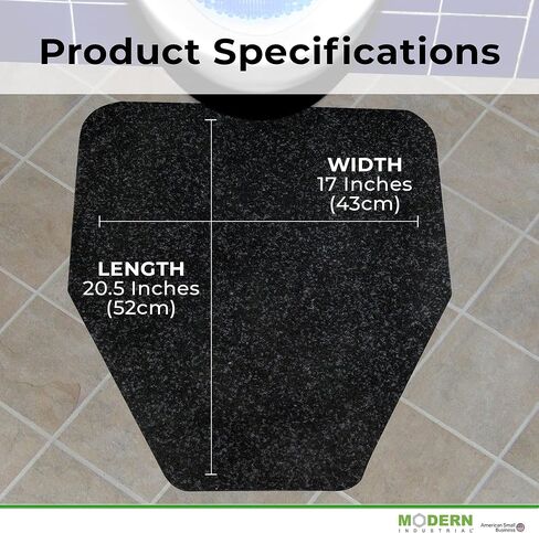 Durable Black 6-Pack Non-Slip Floor Urinal Mats - Odor-eliminating and Disposable Commercial Urine Pads for Men's Toilets, Scented & High Quality - Made in USA in Saudi Arabia