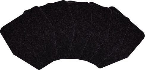 Durable Black 6-Pack Non-Slip Floor Urinal Mats - Odor-eliminating and Disposable Commercial Urine Pads for Men's Toilets, Scented & High Quality - Made in USA in Saudi Arabia