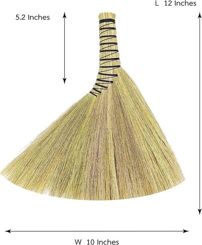 Small Brush Broom,Handmade Turkey Wing Whisk Broom 12" for Cleaning,Sturdy Soft Brush for Indoor and Outdoor Use, Bristle Design Cleans Dust and Car in Kuwait