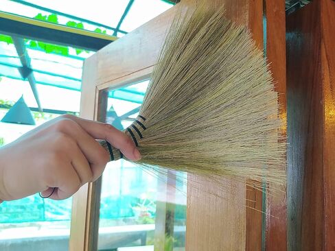 Small Brush Broom,Handmade Turkey Wing Whisk Broom 12" for Cleaning,Sturdy Soft Brush for Indoor and Outdoor Use, Bristle Design Cleans Dust and Car in Kuwait