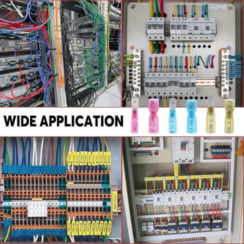 Hilitchi 160Pcs Waterproof Heat Shrink Female Male Spade Connectors Fully Insulated Terminals Electrical Wire Crimp Connectors Kit in Saudi Arabia