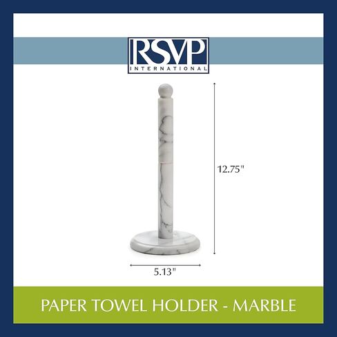 حامل مناشف ورقية على سطح الطاولة من مجموعة المطبخ الدولية من RSVP، رخامي 5.13 × 12.75 in Kuwait