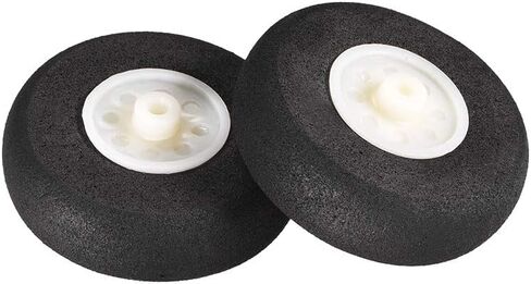 uxcell RC Airplane Wheels - 4PCS RC Airplane Aircraft Sponge Wheels 2.5 Inch x 0.12 Inch in Kuwait