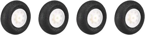 uxcell RC Airplane Wheels - 4PCS RC Airplane Aircraft Sponge Wheels 0.98 Inch x 0.06 Inch in Saudi Arabia