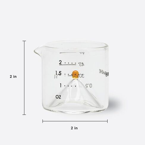 Cocktail Jigger For Bartending - Ethan + Ashe - Lab Series - Durable Borosilicate Glass - 15ml, 30ml, 45ml, and 60ml Measuring Cup In One in Saudi Arabia