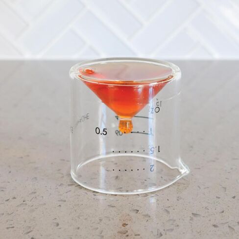 Cocktail Jigger For Bartending - Ethan + Ashe - Lab Series - Durable Borosilicate Glass - 15ml, 30ml, 45ml, and 60ml Measuring Cup In One in Saudi Arabia