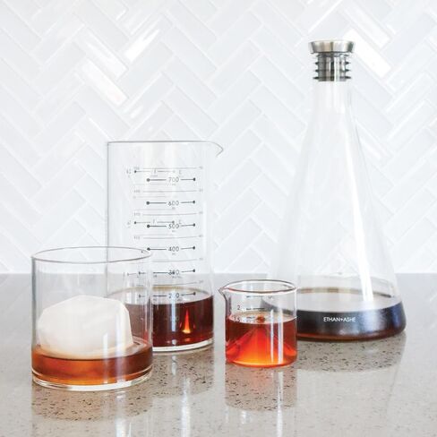 Cocktail Jigger For Bartending - Ethan + Ashe - Lab Series - Durable Borosilicate Glass - 15ml, 30ml, 45ml, and 60ml Measuring Cup In One in Saudi Arabia