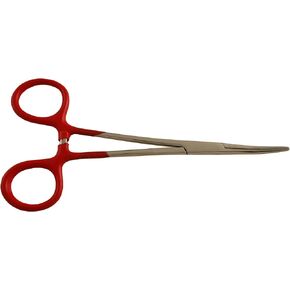 ملقط كيلي هيموستات مطلي بالفينيل الأحمر، 5.5 بوصة، فكي مسنن منحني - SurgicalExcel in Saudi Arabia