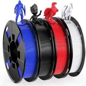 حزمة خيوط الطابعة ثلاثية الأبعاد WEEFUN 250 جم × 4 بكرات، 1.75 مم PLA خيوط طباعة ثلاثية الأبعاد، أربعة ألوان زاهية وردي/أرجواني/برتقالي/ذهبي، خيوط PLA لمعظم الطابعات ثلاثية الأبعاد in Kuwait
