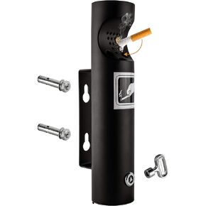 Wall Mounted Outdoor Cigarette Butt Receptacle (Black) in Saudi Arabia