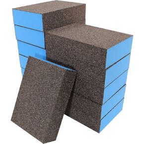 12Pcs Coarse Sanding Sponge 36 Grit, Wet Dry Sanding Block Sanding Sponge Metal Sandpaper Blocks for Drywall Wood Plastic Metal Furniture